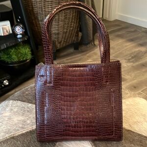 NWOT Banana Republic Burgundy Leather & Suede Mini Tote Bag Purse